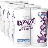 Amazon Brand - Presto! 308-Sheet Mega Roll Toilet Paper, Ultra-Strong, 24 Count (6 Packs of 4), Equivalent to 96 Regular Roll