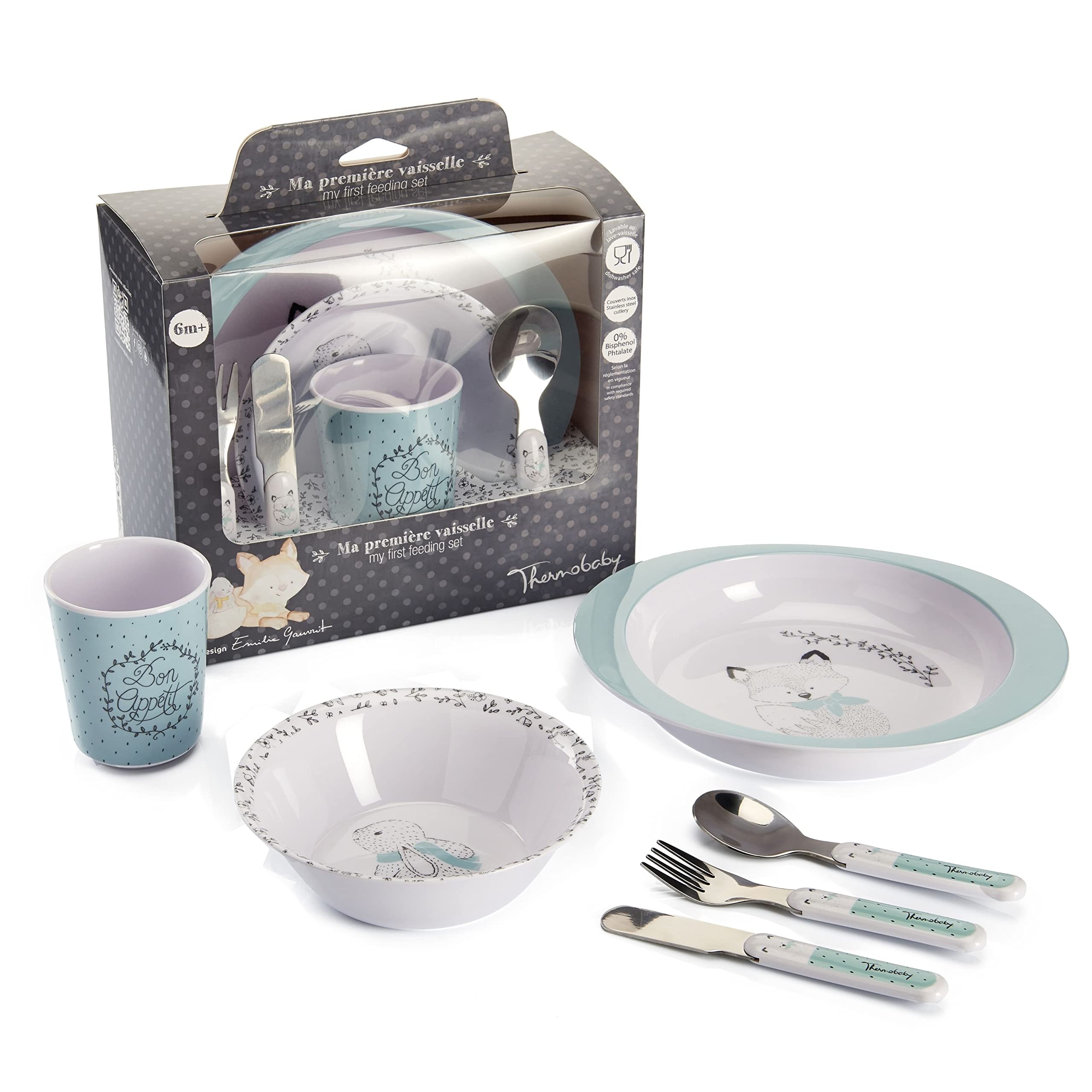 THERMOBABY Drill Bit Melamine Crockery Set