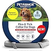 PetArmor Extend Large Dog Flea and Tick Treatment &amp; Prevention, Collar for Large Dogs Above 18 lbs., 8 Months of Protection, Odorless &amp; Non-Greasy, Waterproof, Kills Fleas, Ticks, and Larvae, 1 Count