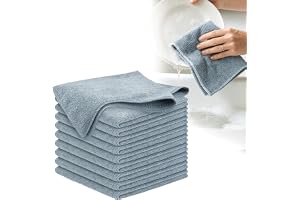30PCS Microfiber Cleaning Cloths 9.84 x 9.84 Inch Ultra Absorbent Lint Free Cleaning Towels for Car Kitchen Glass Cleaning, G