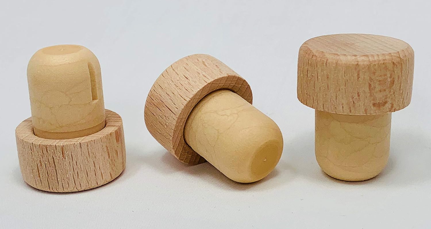 TTop Tasting Bar Top Cork Stoppers 19.5mm Wine, Synthetic
