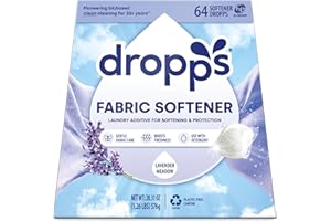 Dropps Laundry Fabric Softener Pods, Lavender Meadow (64 Pods) - Laundry Additive for Softening & Protection - HE Compatible Mineral Based Ingredients Laundry Supplies