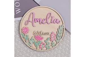 Party to Be Personalized Birth Announcement Sign for Hospital, Newborn Baby Name Sign with Birth Stats (Design 01)