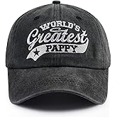 World's Greatest Dad Mom Uncle Aunt Pappy Grandma Grammy Grandpa Hat, Adjustable Embroidered Family Members Baseball Cap