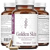 Ecosh Golden Skin Tanning Supplement for Women & Men – Potent Tanning Pills with Beta Carotene, Lutein & L-Tyrosine for Skin Health | Natural Antioxidant Supplement & Tanning Vitamins | 90 Capsules