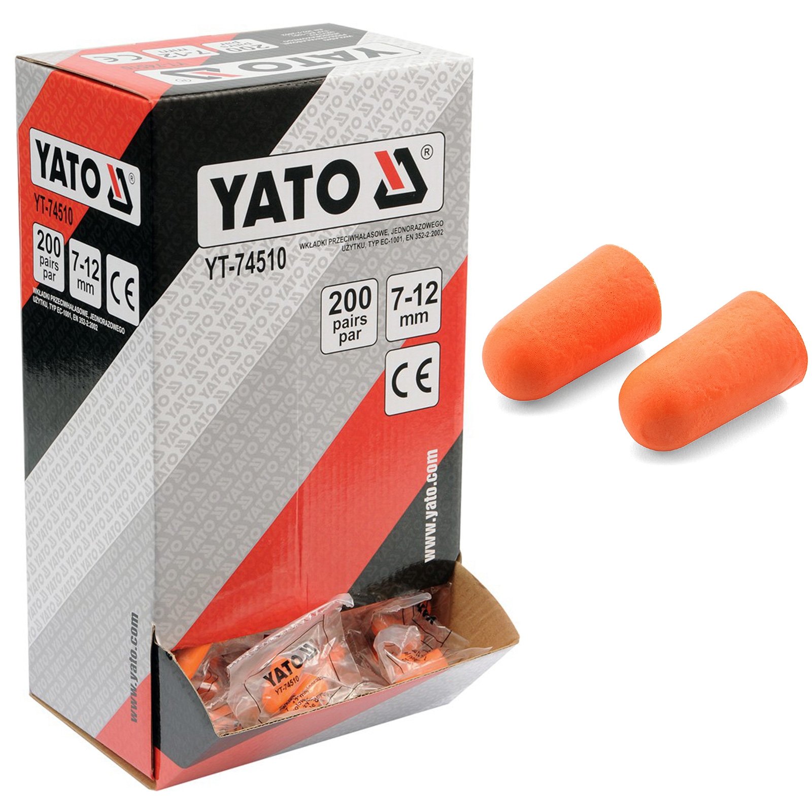 Yato YT-74510 – Ear Plugs Foam PU 34dB 200pcs