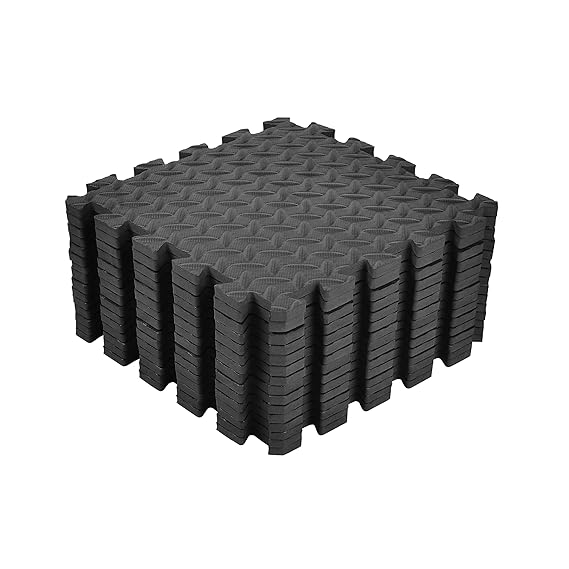 WodsWod Schutzmatten, 18 Set Puzzlematten, 30x30x1cm wasserdichte Bodenschutzmatten, Unterlegmatten, Fitnessmatten für Bodens