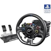 Fanatec Officially Licensed Gran Turismo DD Pro PlayStation Sim Racing Steering Wheel, Base and Pedals &ndash; Polyphony Digital Wheel, 5 Nm FluxBarrier Direct Drive, 2-Pedal Set for PC, PS5, PS4