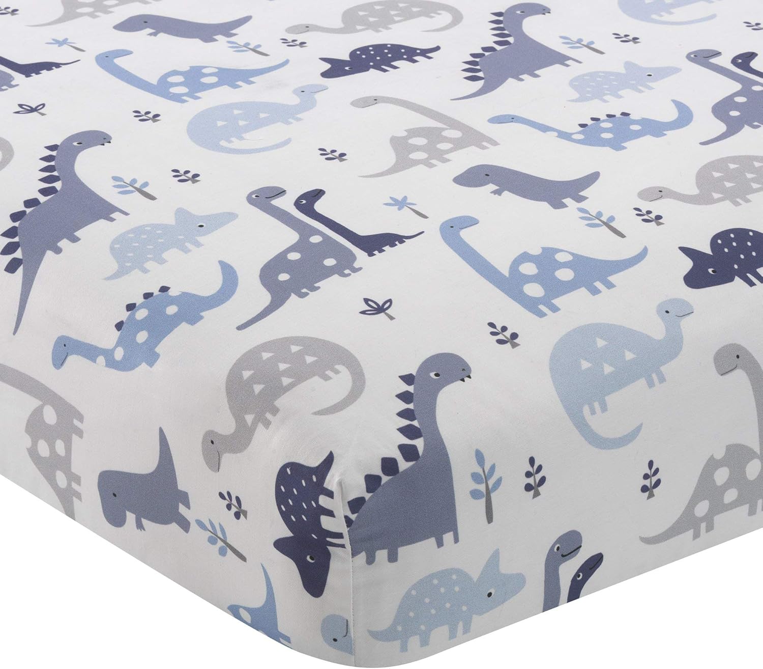 Bedtime Originals Roar Dinosaur 3 Piece Crib Bedding Set, Blue/Gray : Baby
