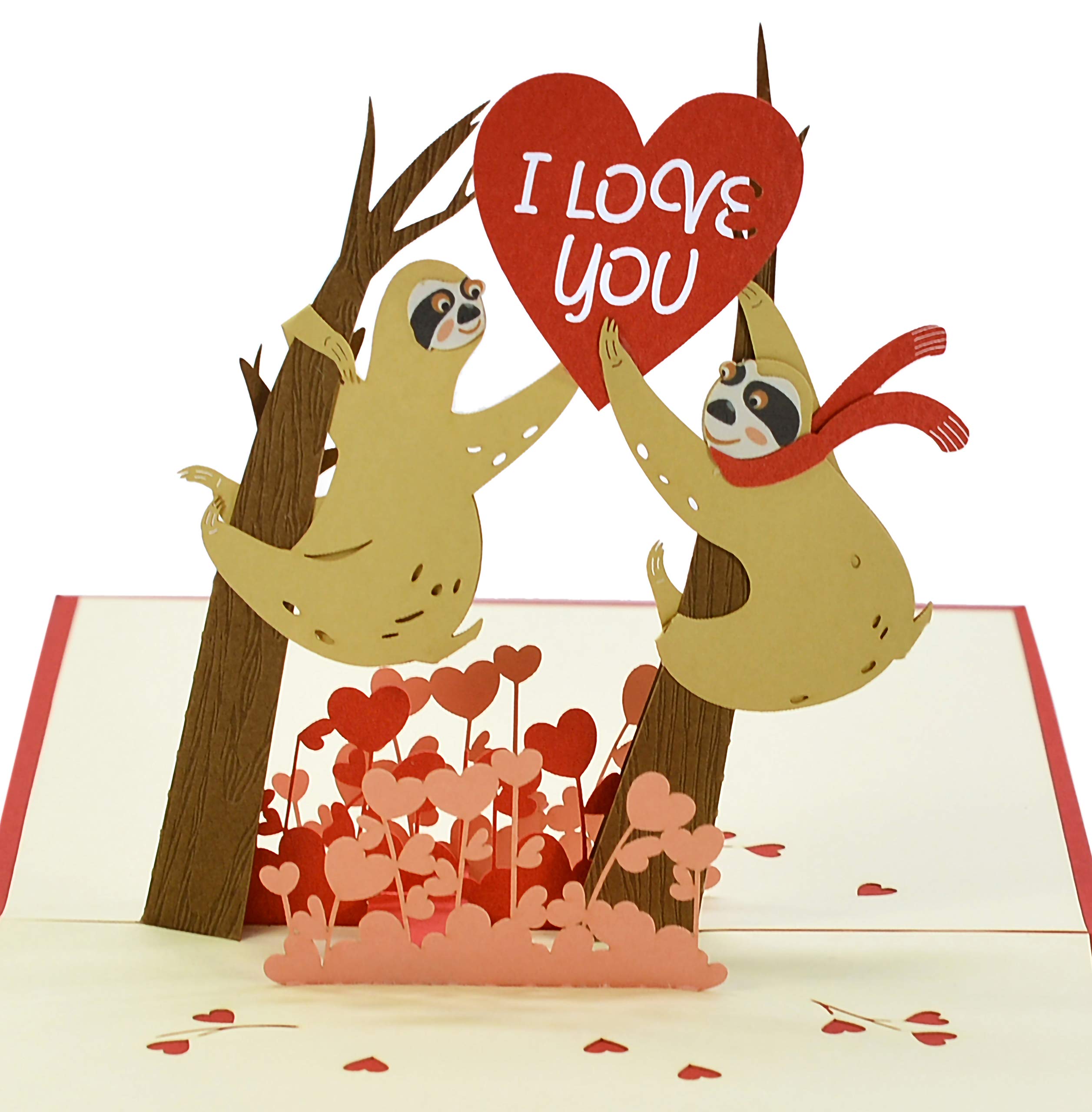 CUTPOPUP Sloth Couple Wedding Anniversary Pop Up Birthday Card for Wife, Husband, Loved One Girlfriend- Great on Valentine, Birthday, Wedding Anniversary UK