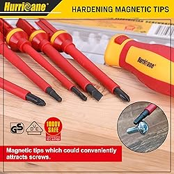 HURRICANE 1000V Insulated Screwdriver Set, 15pc