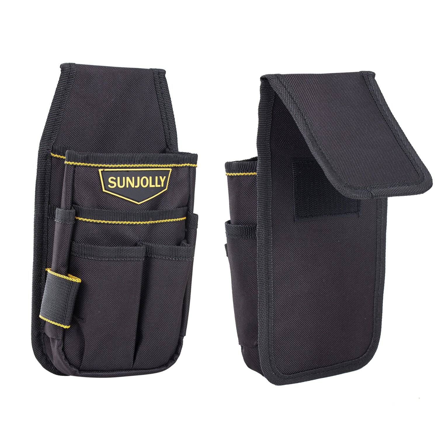 Durable Tool Pouch with Maintenance and Electrician\'s Holsters for Tools, Flashlight, Keys (Adjustable Waist Strap)