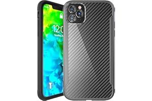 Nicexx Designed for iPhone 11 Pro Case with Carbon Fiber Pattern, 12ft. Drop Tested, Wireless Charging Compatible - Black