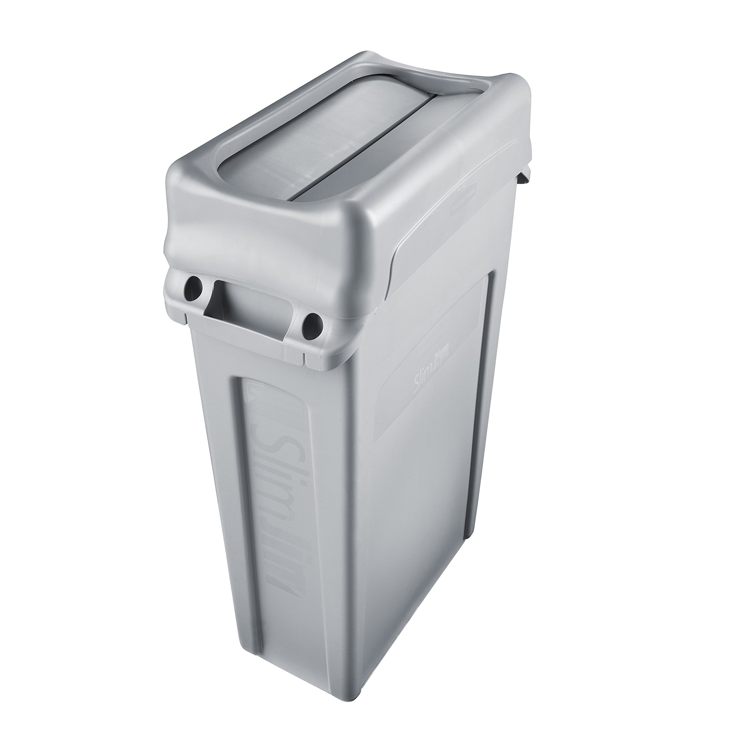 Rubbermaid Commercial Slim Jim Swing Lid , Gray (FG267360GRAY)