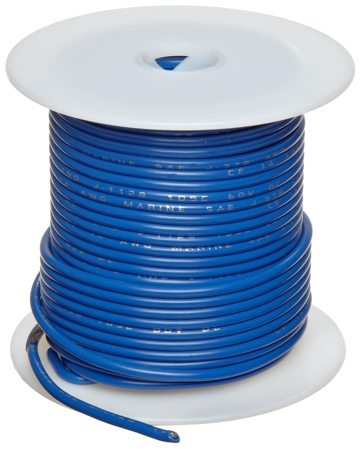 GPTM Automotive Copper Wire, Blue, 12 AWG, 0.080" Diameter, 1000
