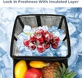 INFANZIA Car Seat Organizer Backseat Cooler 2 Cup Holders 45x27x26cm Gray view 3