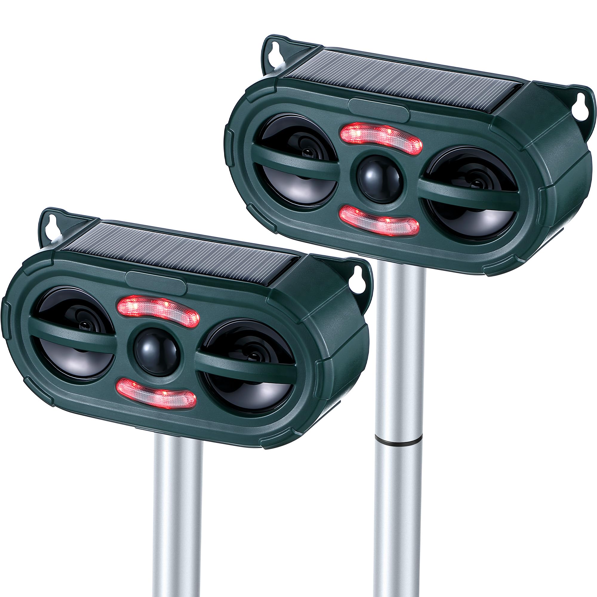 Photo 1 of 2024 Upgraded 2 Pack Ultrasonic Animal Repellent, Solar and USB Powered Pest Repeller Outdoor Hanging Deer Deterrent Devices with Motion Sensor Waterproof for Dog Skunk Squirrel Raccoon Coyote Rabbit