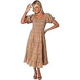 Petal & Pup Womens Soliel Puff Sleeve Midi Dress