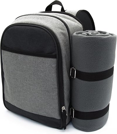 Andrew James 2 Person Picnic Bag & Blanket Insulated Cooler Backpack
