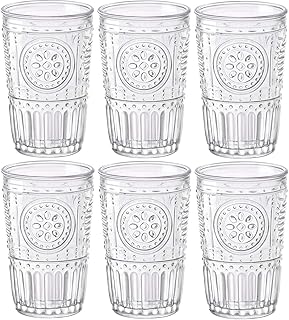 Bormioli Rocco – Romantic – Gläser im 6er-Set – 30,5 cl – aus durchsichtigem Glas – 8 x 8 x 12,5 cm
