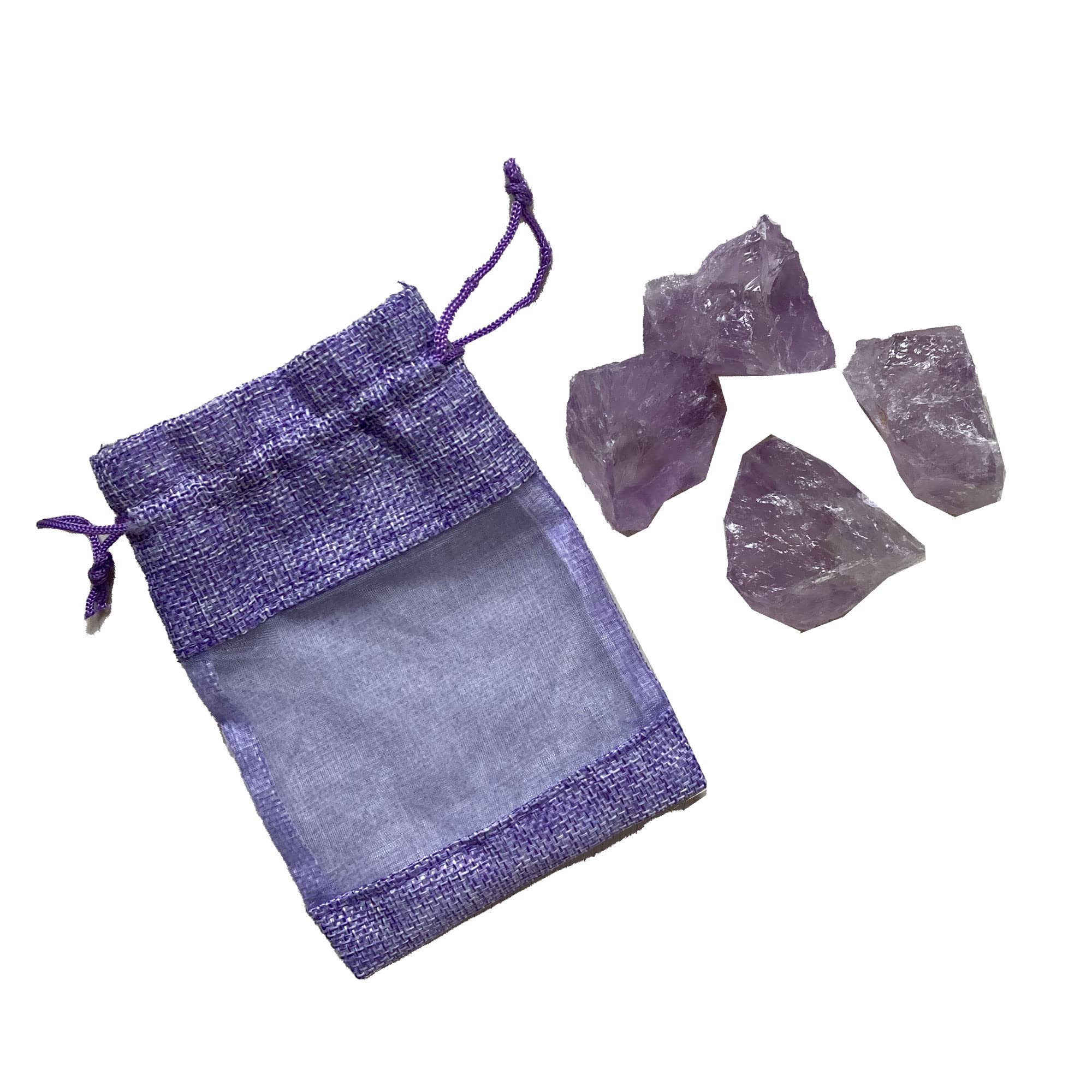 Natural Amethyst Stone 200g, 4-6pcs, Size between 3-5cm (Amethyst)