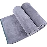 Microfiber Bath Towels, 2 Pack (30 x 60 Inch), Large Super Absorbent, Quick Fast Dry, Soft Eco-Friendly Towels for Body, Bathroom, Travel
