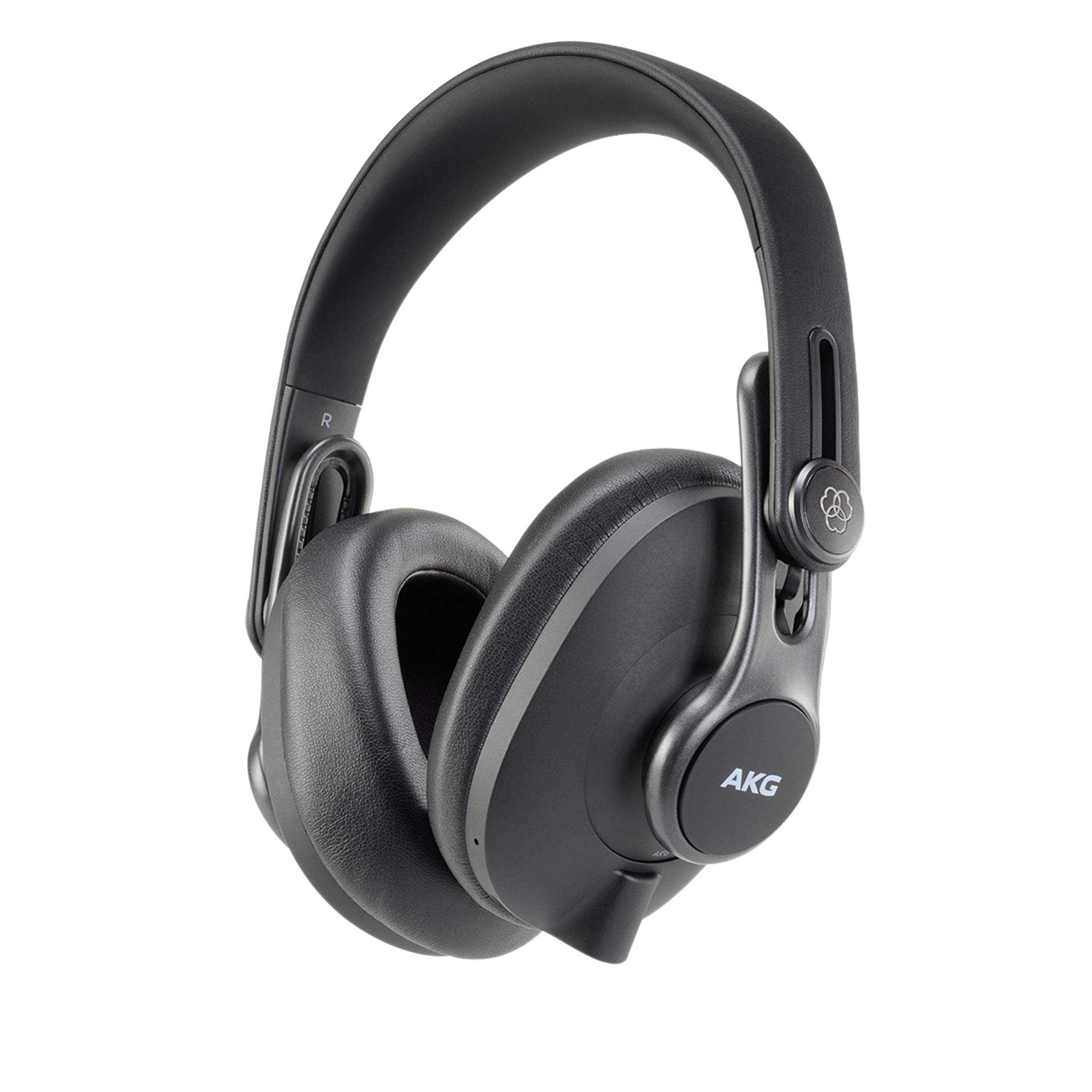 AKG K371-BT Bluetooth Studio Headphones, Over-Ear Closed-Back Design for Professional Performance, Foldable with 8 position hinges, 40 hour battery life, Built in Microphone, Earcup Gesture Controls