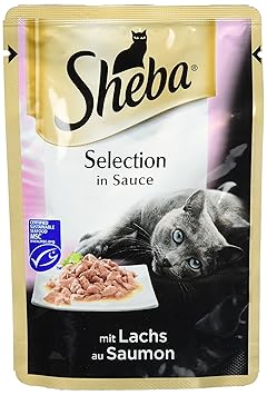 Sheba Selection Nassfutter in Sauce für ausgewachsene Katzen (12 x 85g)