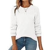 Zeagoo Fall Sweaters for Women 2025 Casual Crewneck Knit Long Sleeve Loose Pullover Sweater Outfits Tops