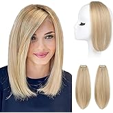 REECHO Clip in Hair Volumizer, 2PCS 12 inch Short Thick Clip in Hairpieces Adding Extra Volume Hair Extensions for Women - Medium Blonde