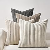Topfinel 4 Packs Natural Decorative Throw Pillows