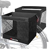Zmgdrm Bicycle Grocery Panniers, 2PCS Foldable Bike Panniers Bags for Rear Rack, Rear Bike Basket Ebike Rear Rack Bags for Shopping Cycling Traveling Commuting(2 Pack)