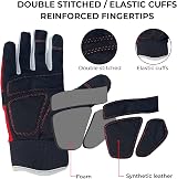 Barbarossa Double-Stitched Work Gloves - Heavy Duty Safety Utility Mechanics view 2