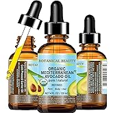 Botanical Beauty Italian ORGANIC AVOCADO OIL 100% Pure Natural Refined Undiluted Cold Pressed for Face, Body, Feet, Hair, Massage and Nail Care. 4 Fl. oz-120 ml.