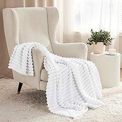 Bedsure White Twin XL Blanket for Bed - GentleSoft