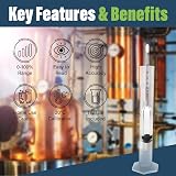 Thermometer World Alcohol Spirit Meter 0-100% with 100ml Jar view 3