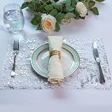 Snowkingdom Silver Metallic Glitter Table Runner 11x108 2 PCS Modern Chic view 5