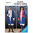 Simplicity Men's and Women's Continental Uniform Historical Costume Kit, Code 9252 Sewing Pattern, Sizes 34-42, White