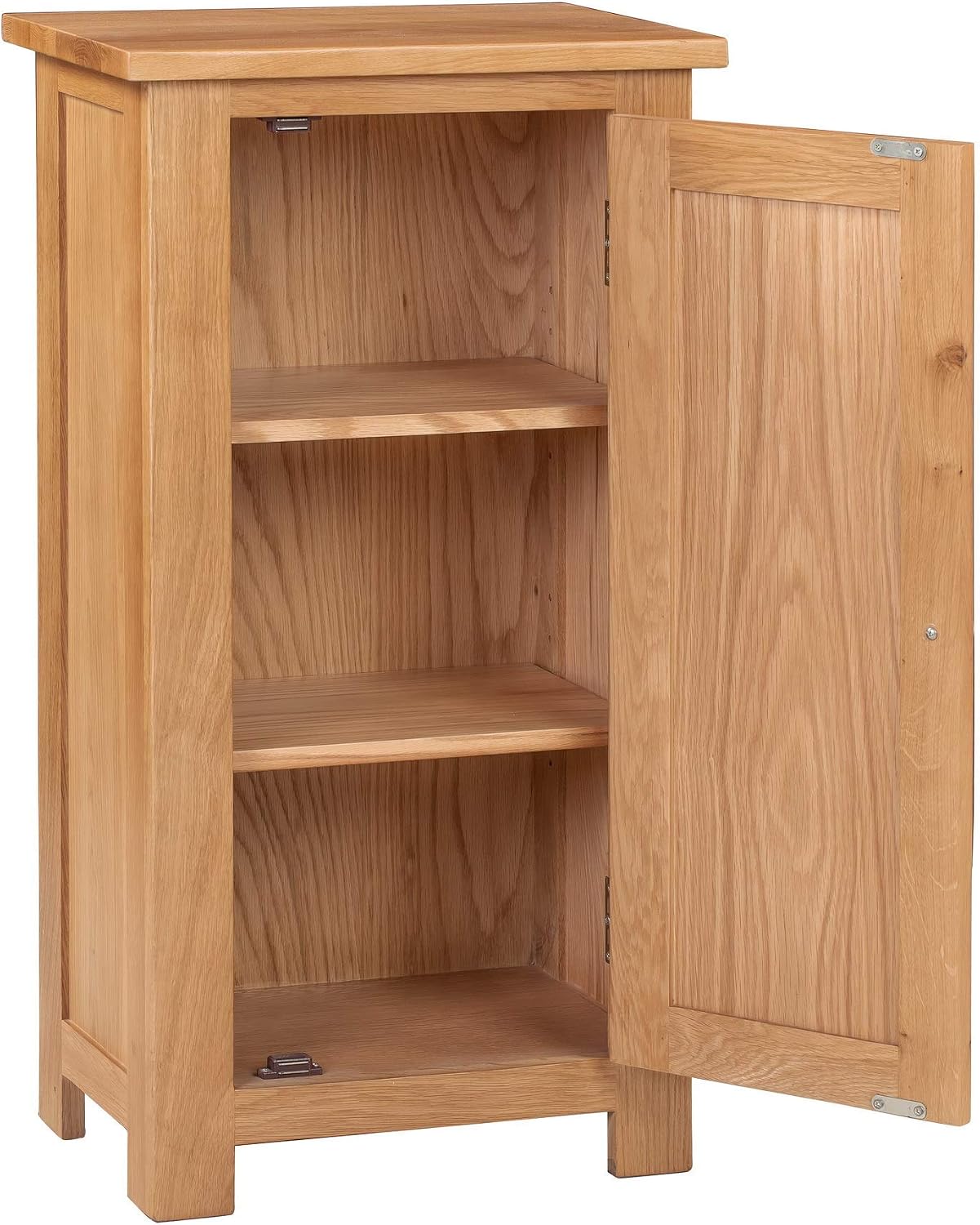 Hallowood Furniture Waverly Oak Small Cupboard, 1-Door Wooden Storage Cabinet with 2 Adjustable Shelves, Hallway Cupboard - Image 4