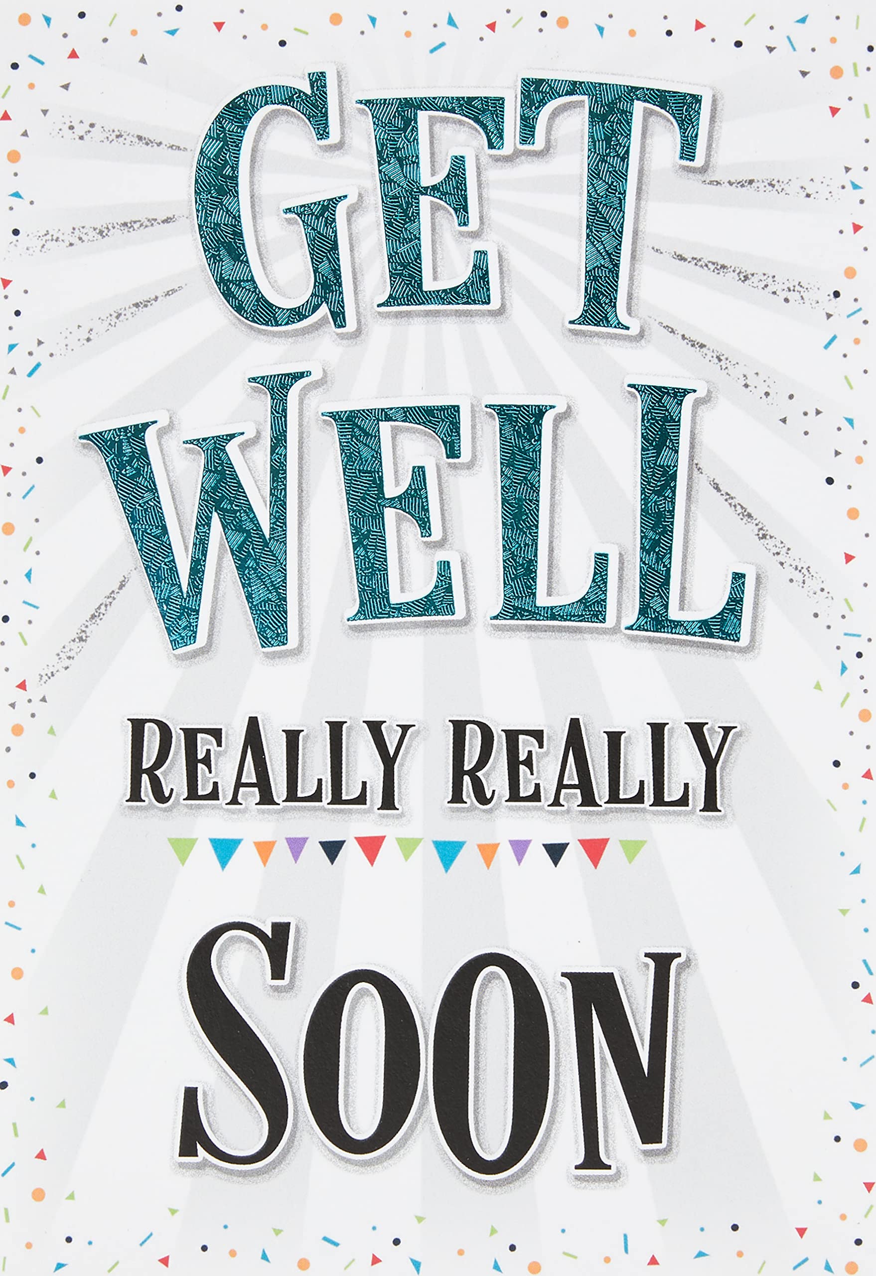 Piccadilly Greetings Piccadilly Greetings Modern Get Well Soon Card- 7 x 5 inches A11849