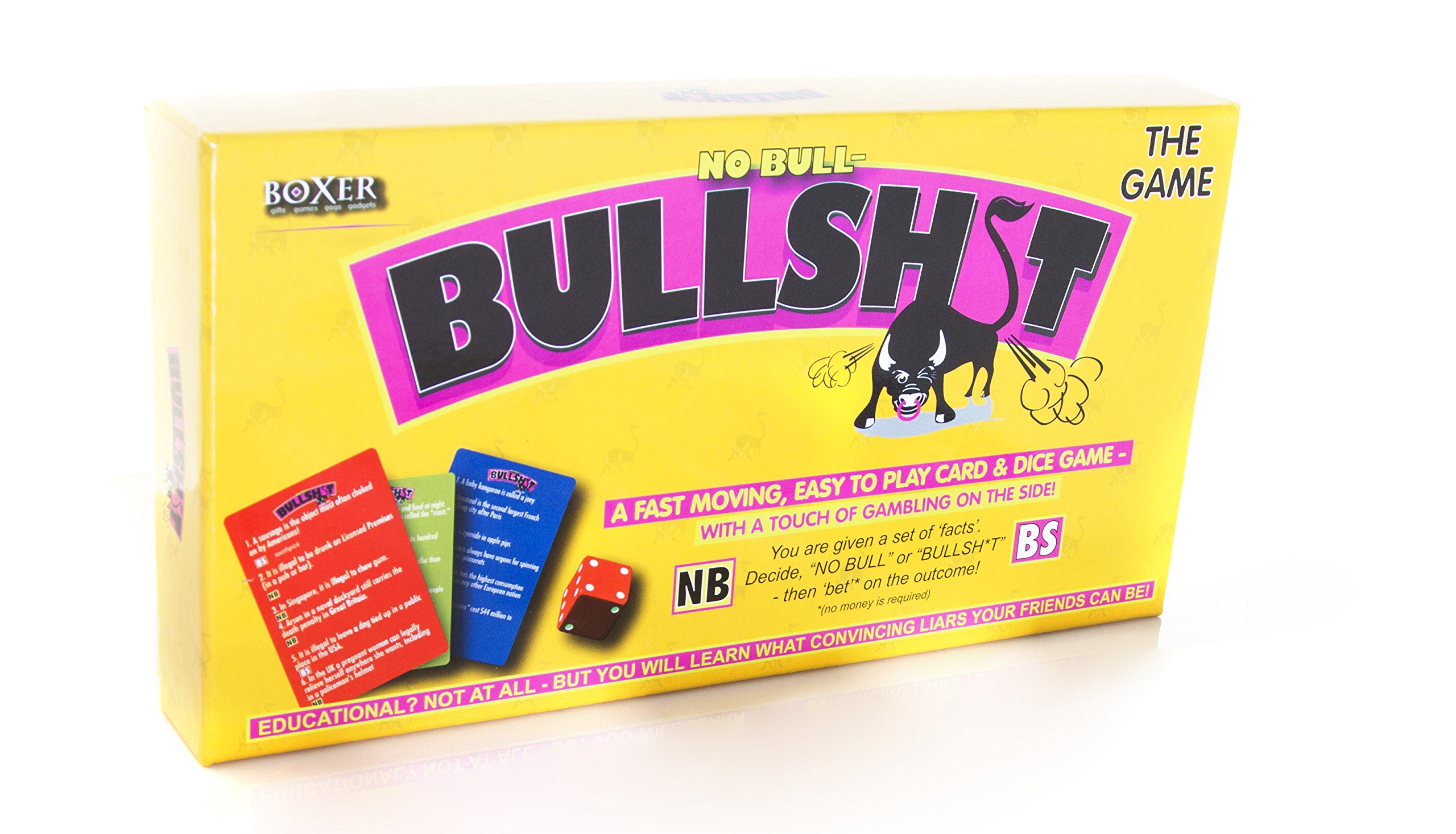 Boxer Gifts Bullshit Quiz Games For Adults - Can You Tell Who's Lying? - Fun Party Game For Adults - 2 Players +, Yellow