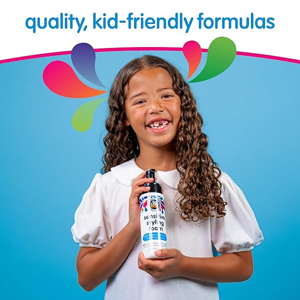 SO COZY KIDS SENSITIVE STYLING FOAM – SENSITIVE FOAM FOR KIDS W/STRAIGHT OR CURLY HAIR – GENTLE NATURAL HOLD STYLER, ROSEMARY (6 FL OZ)