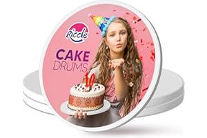 RICCLE 12 Inch Cake Drum Pack of 3 - Smooth-Edged - Sturdy Boards Round - Bend Resistant Multi-Layered Cake Base for Minimalist Displays