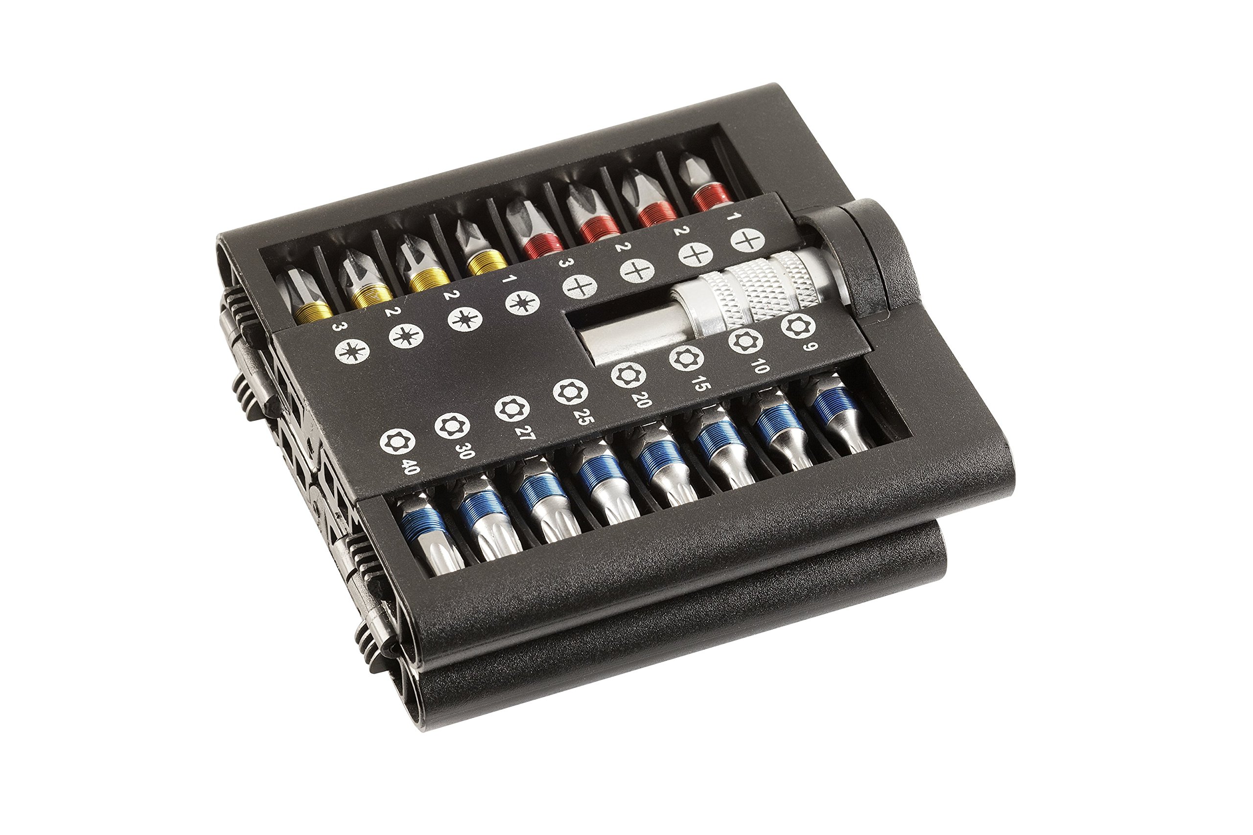 kwb Bit Set with Magnetic Bit Holder - 31-Piece with 1/4'' Inch External Hexagon According to ISO 1173 and C 6.3 Form