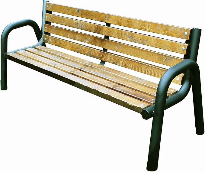 Gartenbank Parkbank Holzbank Massiv Sitzbank Garten Balkon Bank Holz Metall Wetterfest Gartenmobel Erwachsene Und Kinder Outdoor Verschiedene Grossen Und Farben Pikolo Pinie 135