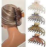 Hair Claw Clips for Thick Hair, 4 Pack - Extra Large Jelly Hair Claw Clips for Women, 4.75" Hair Accessories for Women Girls Gifts, Jelly 4 Colors