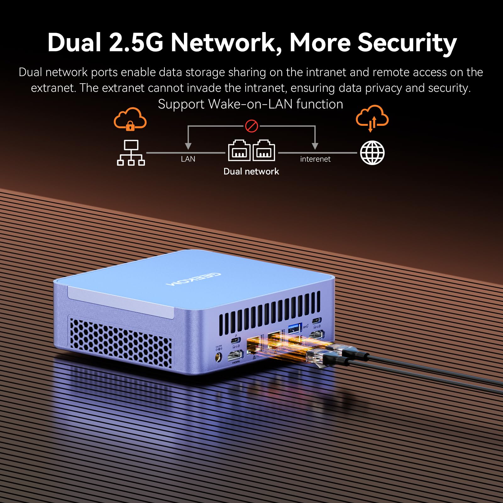 GEEKOM Mini PC AX8 Max, Dual 2.5G Lan AMD Ryzen 7 8745HS (Up to 4.9GHz, 3 Mode) Desktop Computers, Radeon 780M, 32GB DDR5 5600MHz RAM 1TB PCIe SSD, 2xUSB4/PD/WOL/8K 4 Display/Gaming/Business/Win11 Pro