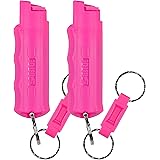 SABRE RED Pink Pepper Spray Keychain for Women with Quick Release for Easy Access – Maximum Police Strength, Finger Grip for 