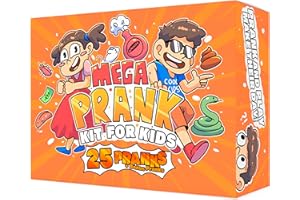 DIMROM Prank Kit for Kids - 25 Gags & Practical Joke Toys - Prank Stuff for April Fools - Ultimate Practical Jokes - Gag Gifts for Kids - Big Funny Toys Pack Set Box + Bonus Inside