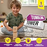 SOL 48pcs Mini Tumble Tower Game Wooden Travel Family Fun view 3